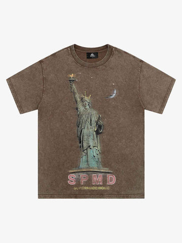 Thesupermade Statue Of Liberty Vintage T-shirt - 2132 