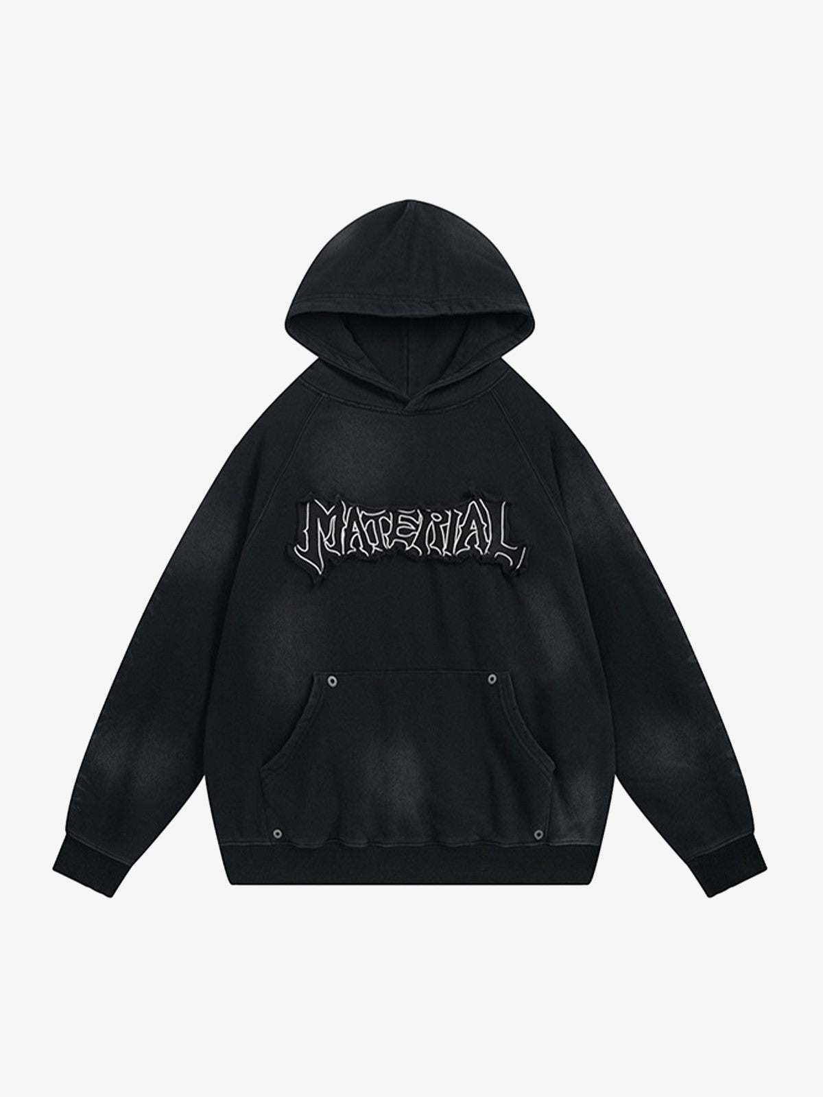 Wasteland Washed Patched Embroidered Hoodie Set 