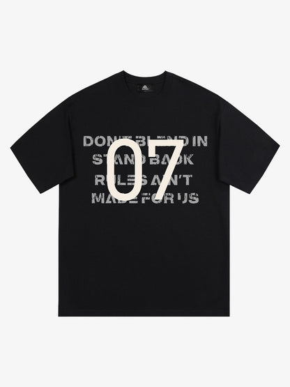Distressed NO.7 Graphic T-Shirt 