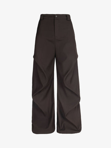 Woven Retro Cleanfit Pleated Drape Pants 
