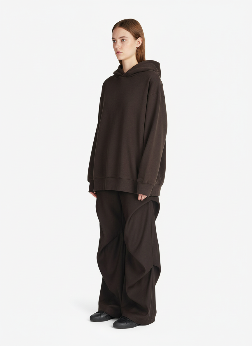 Woven Retro Cleanfit Pleated Drape Pants 