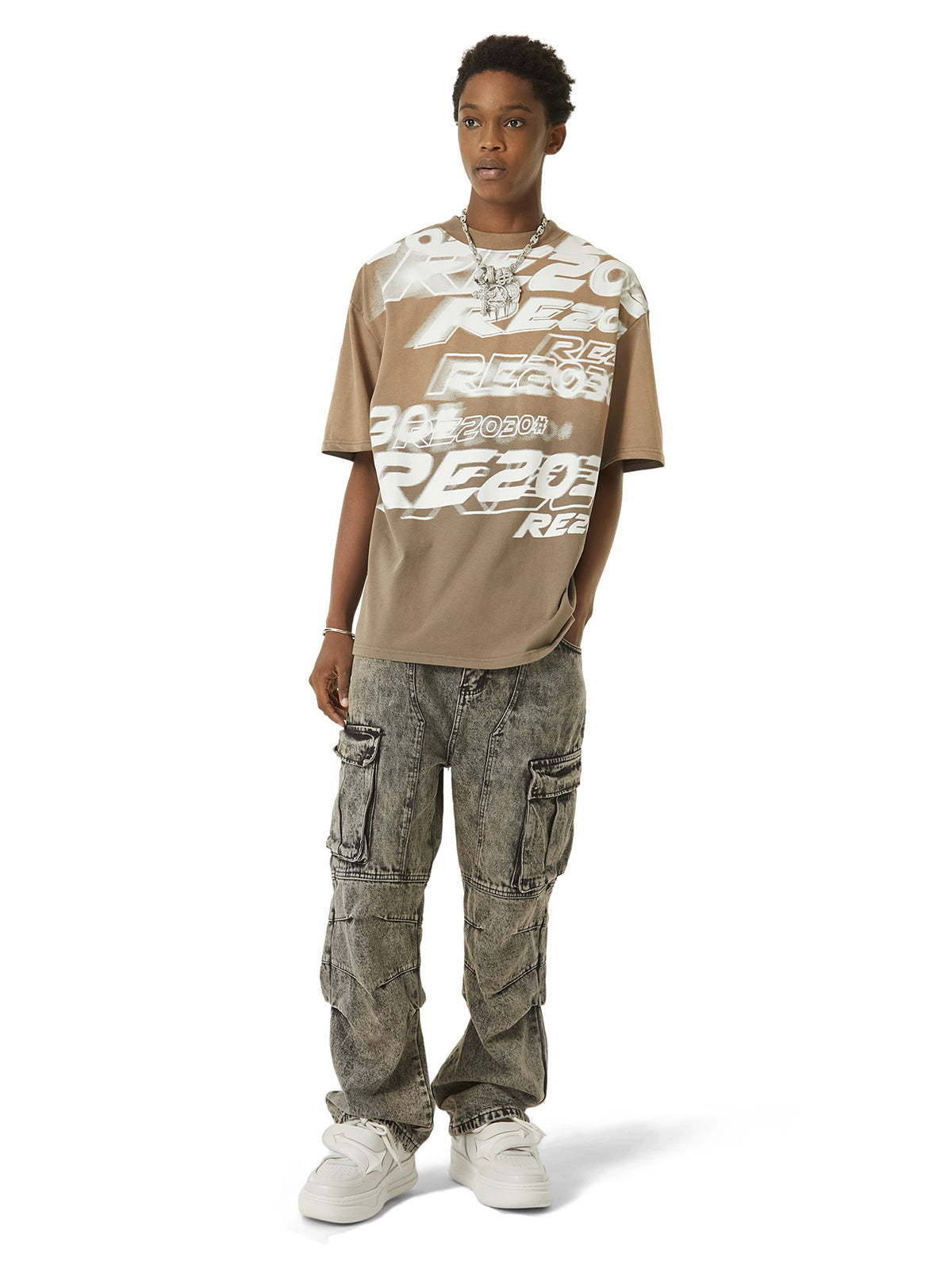 Thesupermade American Street Style Washed Distressed Work Jeans - 2354