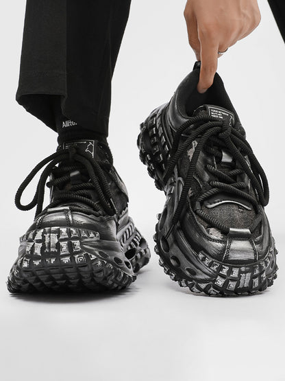 Retro Tire Sole Chunky Sneakers - 2340 