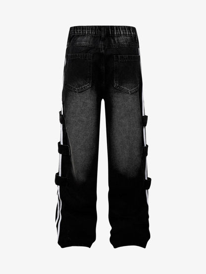 Street Stripe Paneled Work Jeans 