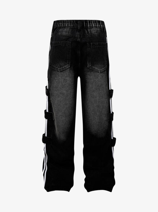 Street Stripe Paneled Work Jeans 
