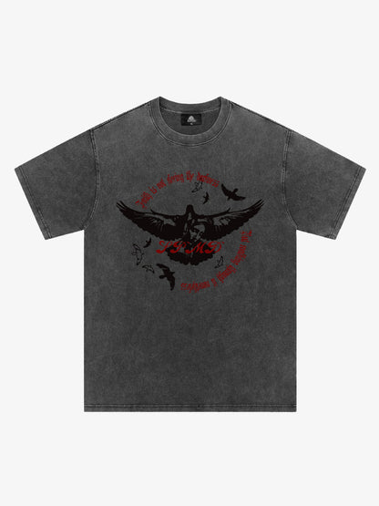 Original Vintage Washed Slogan Graphic T-Shirt 
