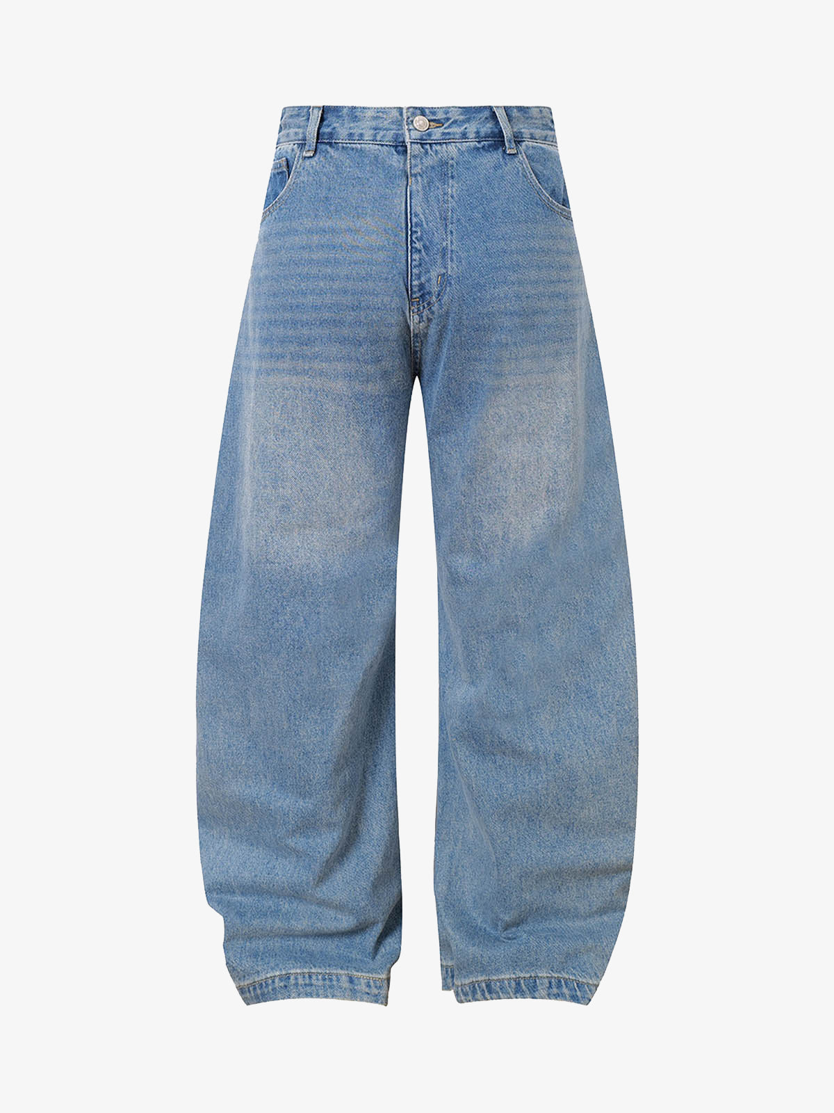 Washed Cleanfit  Barrel Jeans 