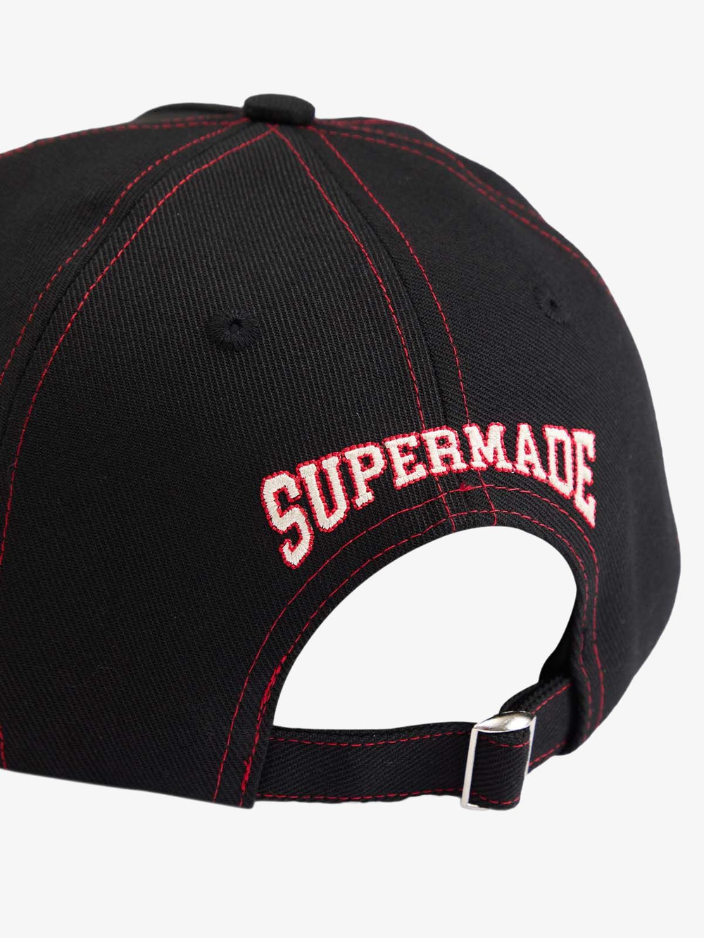 Embroidered Flame-Trimmed Black Baseball Cap - 2365 