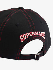Embroidered Flame-Trimmed Black Baseball Cap - 2365 