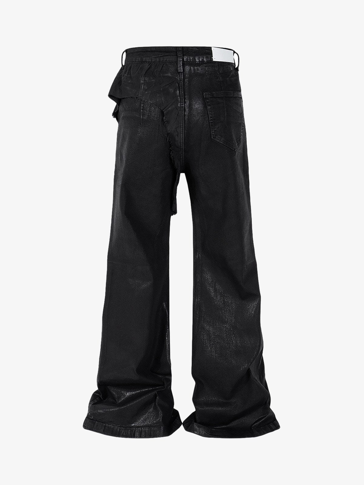 パンツ shoop 22ss wax coated flare denim WAX JEAN Women's Destructed Flare Jeans in Sustainable Denim
