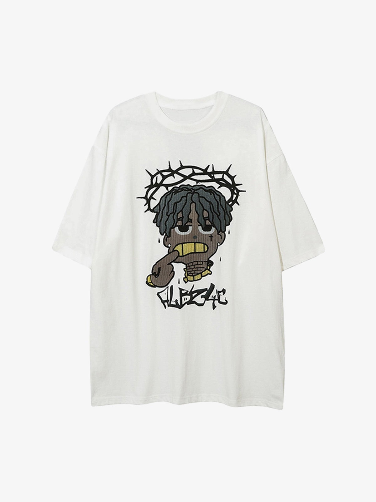 Thesupermade Cartoon Foam Loose T-Shirt 