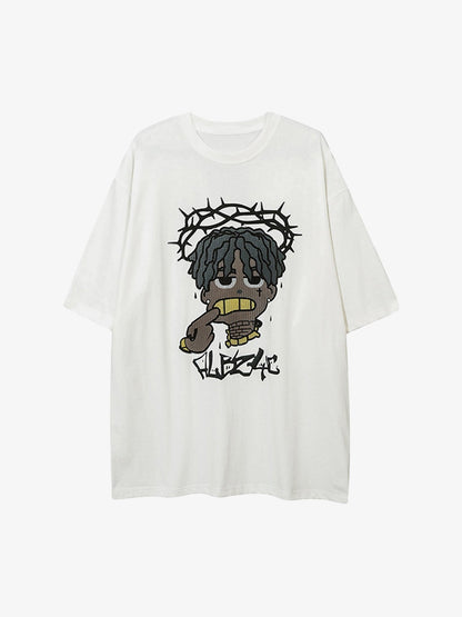 Thesupermade Cartoon Foam Loose T-Shirt 