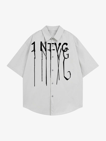 Bold Letter Graphic Short-Sleeve Shirt 