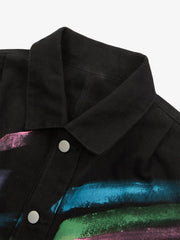 Thesupermade Hip-hop Hand-painted Graffiti Denim Jacket - 2010 