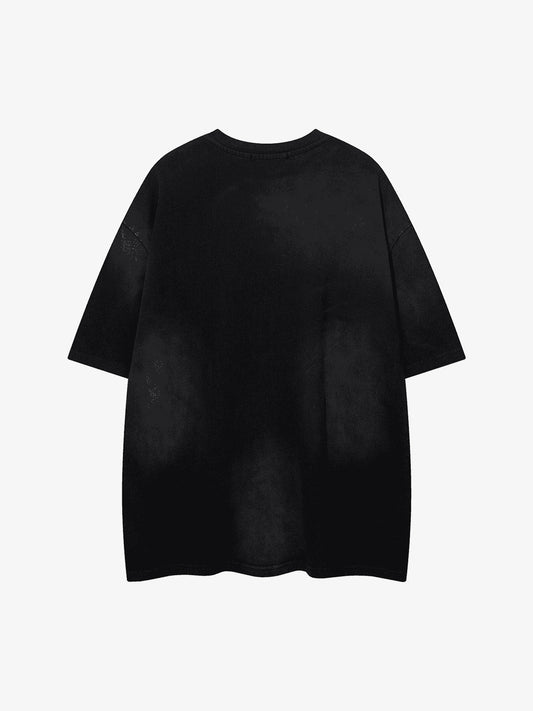 Thesupermade Washed Embroidered Street Rap T-Shirt - 2102 