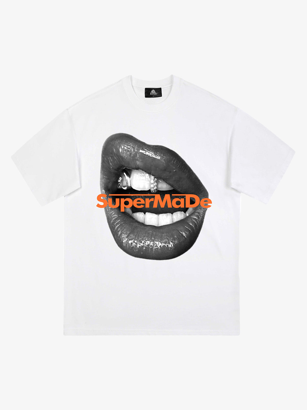 Lips Print Short Sleeve T-shirt - 2411 