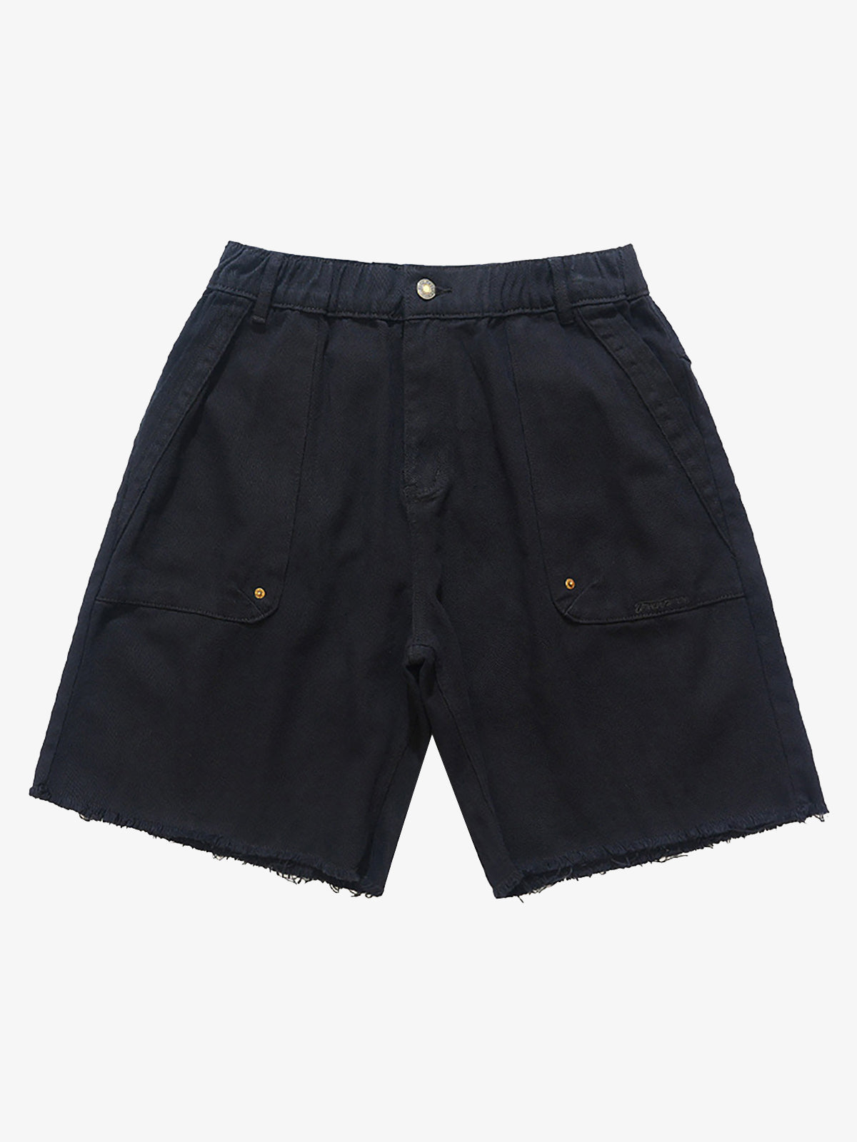 Camouflage Raw Edge Embroidered Cargo Shorts 