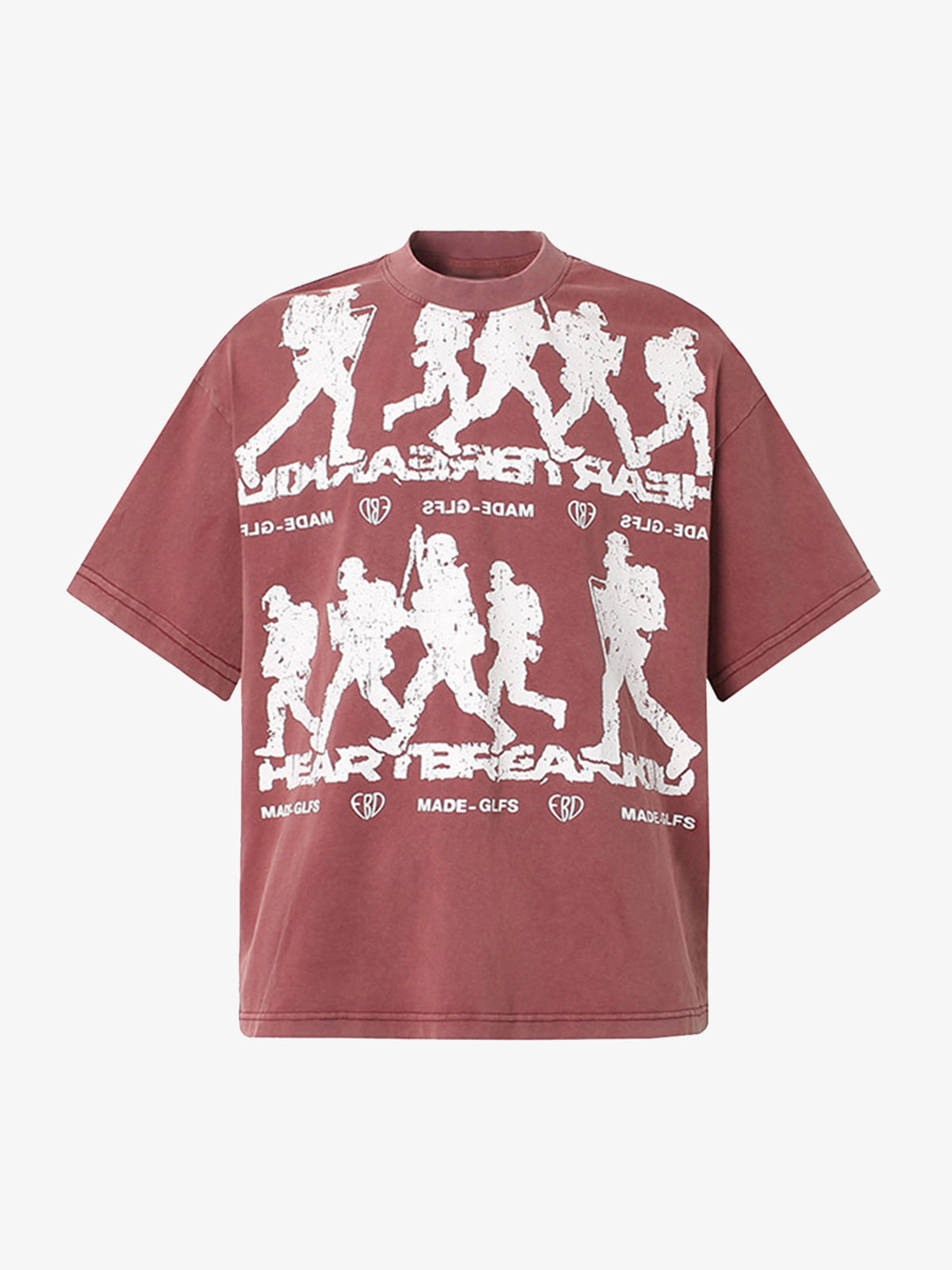 Rock Style Retro Letter Print T-shirt 