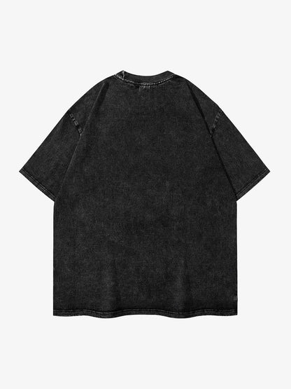 Thesupermade Doberman Pinscher Print Washed Out T-shirt 