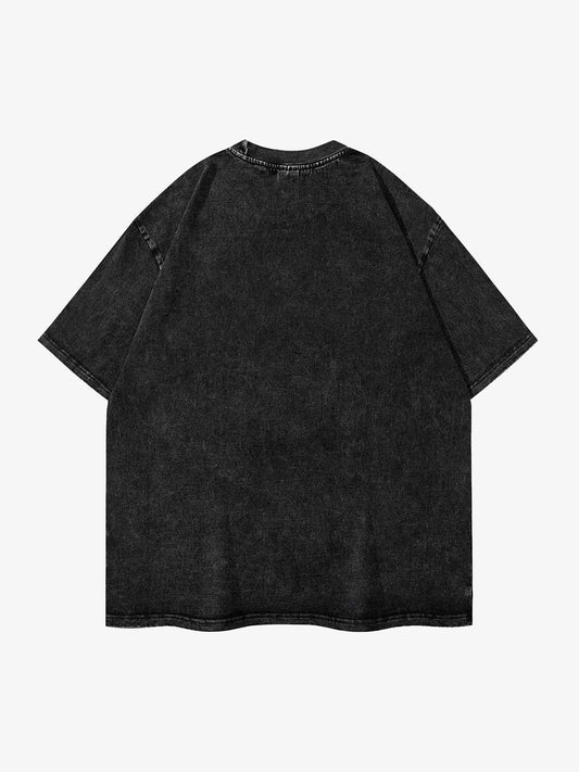 Thesupermade Doberman Pinscher Print Washed Out T-shirt 