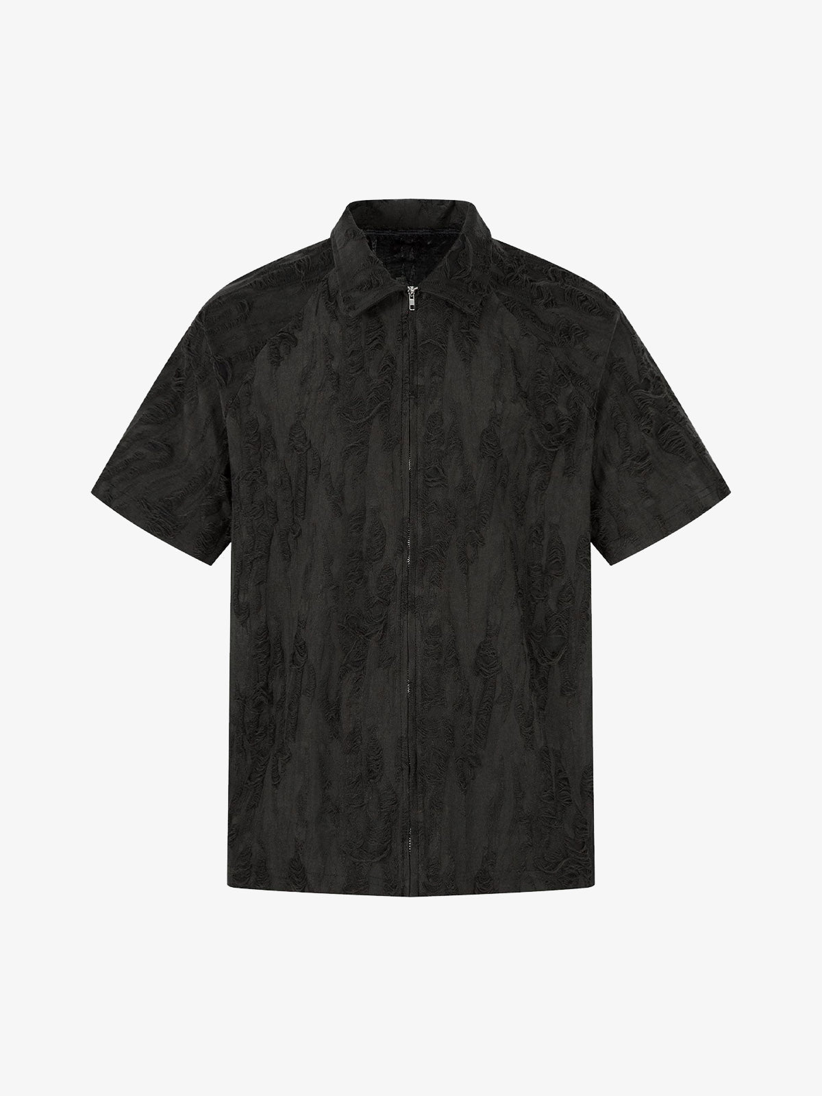 Distressed Ripped Short Sleeve Shirt 