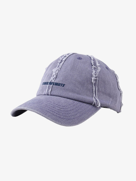 Distressed Denim Baseball Cap 