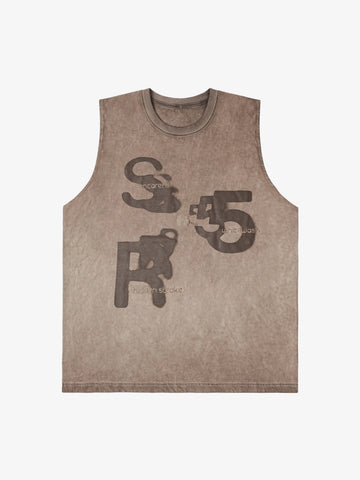 Thesupermade High Street Hip Hop Print Vest - 2373 