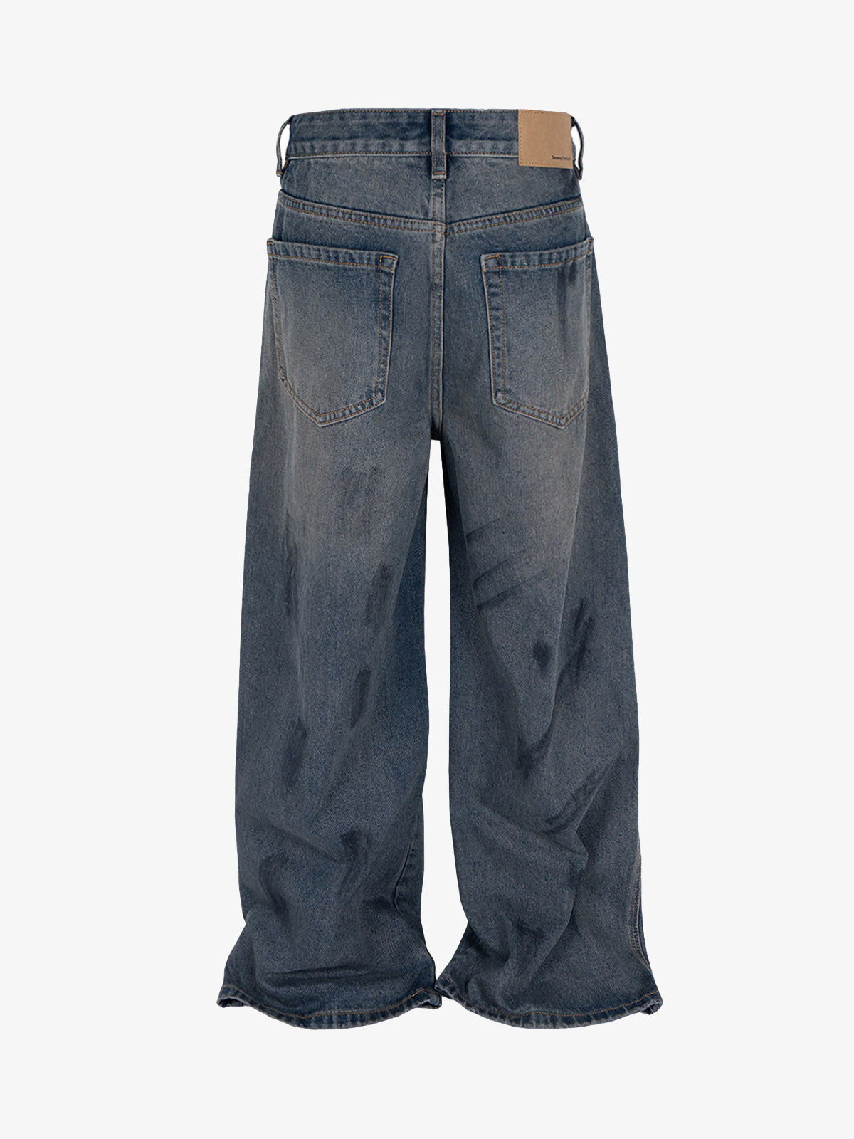 Wasteland Style Ink Splash Baggy Jeans 