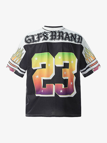 Gothic Style Embroidered Jersey T-Shirt 