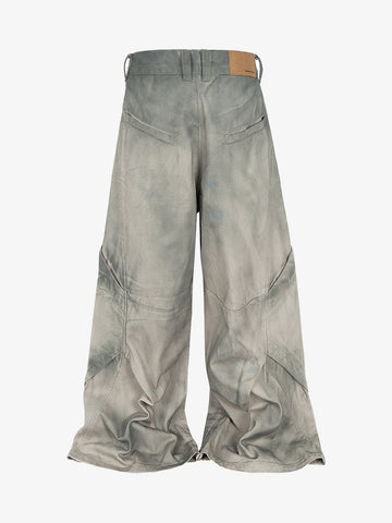 Retro Dirty Dye Baggy Pants - 2468 