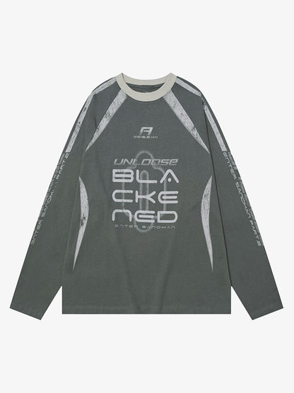 Retro Jersey  Oversized Long Sleeves T-Shirt 