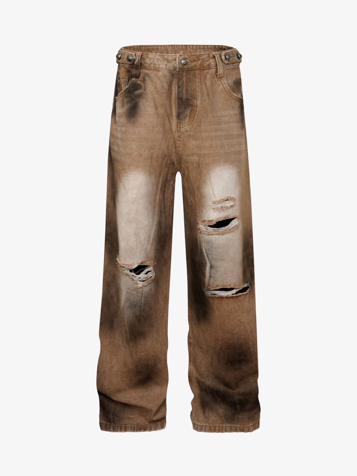 Street Ripped Dirty Dye Jeans 