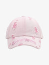 Distressed Letter Embroidery Baseball Cap 