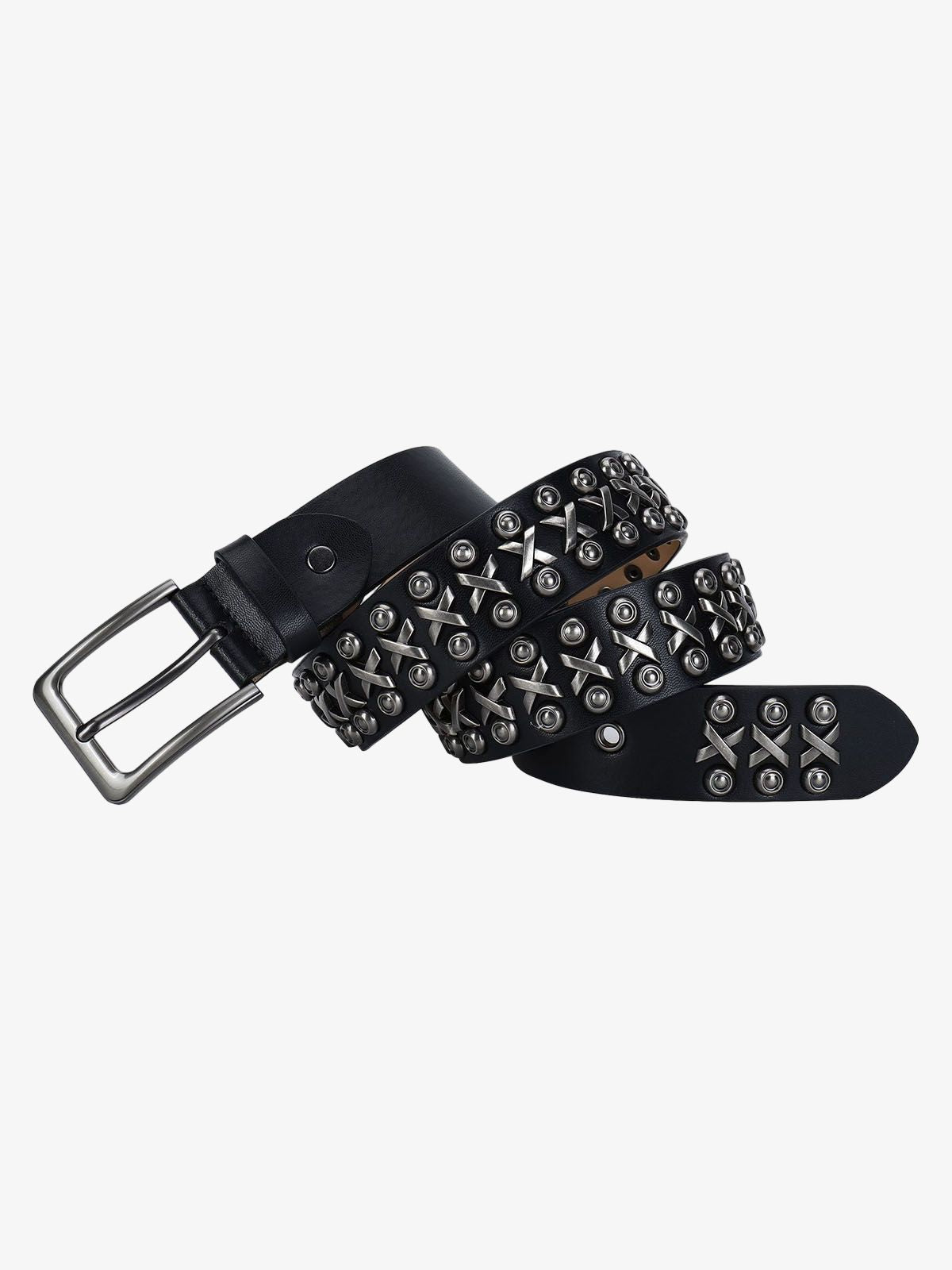 Punk Style Rivet PU Leather Belt 