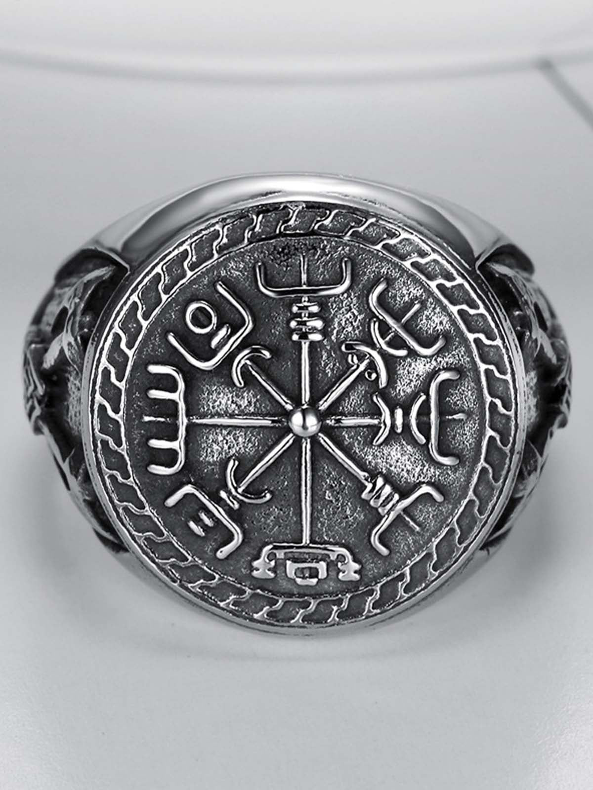 Engraved Stainless Steel Ring 