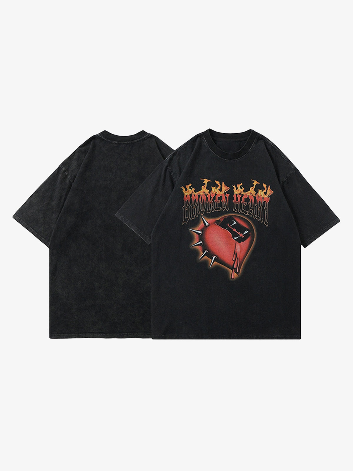 Thesupermade High Street Heart-print Dark T-shirt 