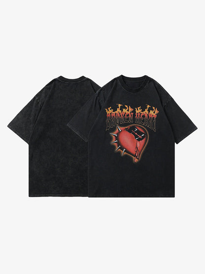 Thesupermade High Street Heart-print Dark T-shirt 