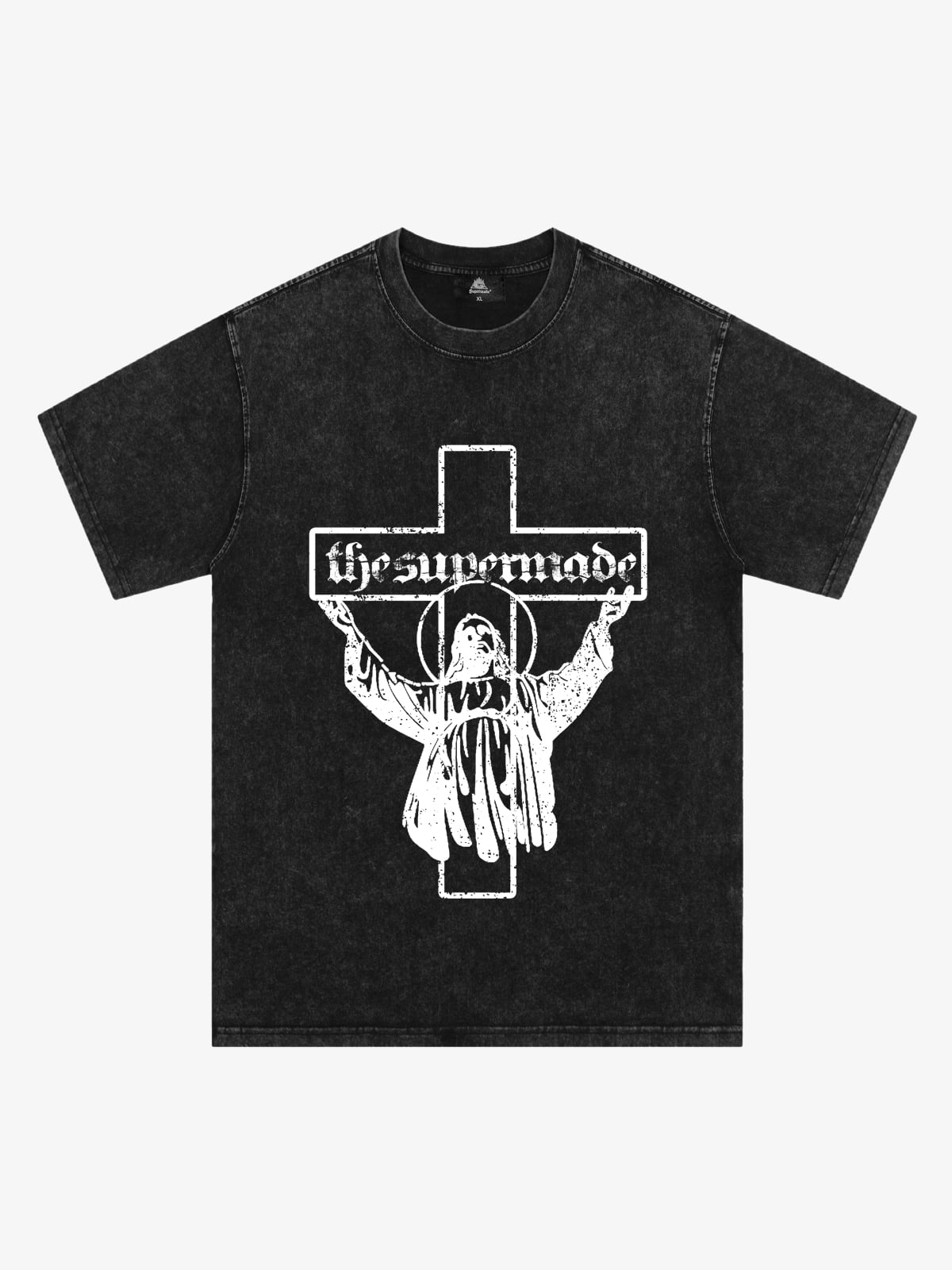 Original Distressed Cross Graphic T-Shirt 