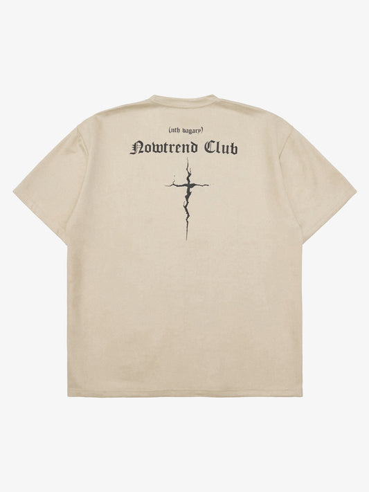 Thesupermade Suede Gothic Font Street Rap T-Shirt 