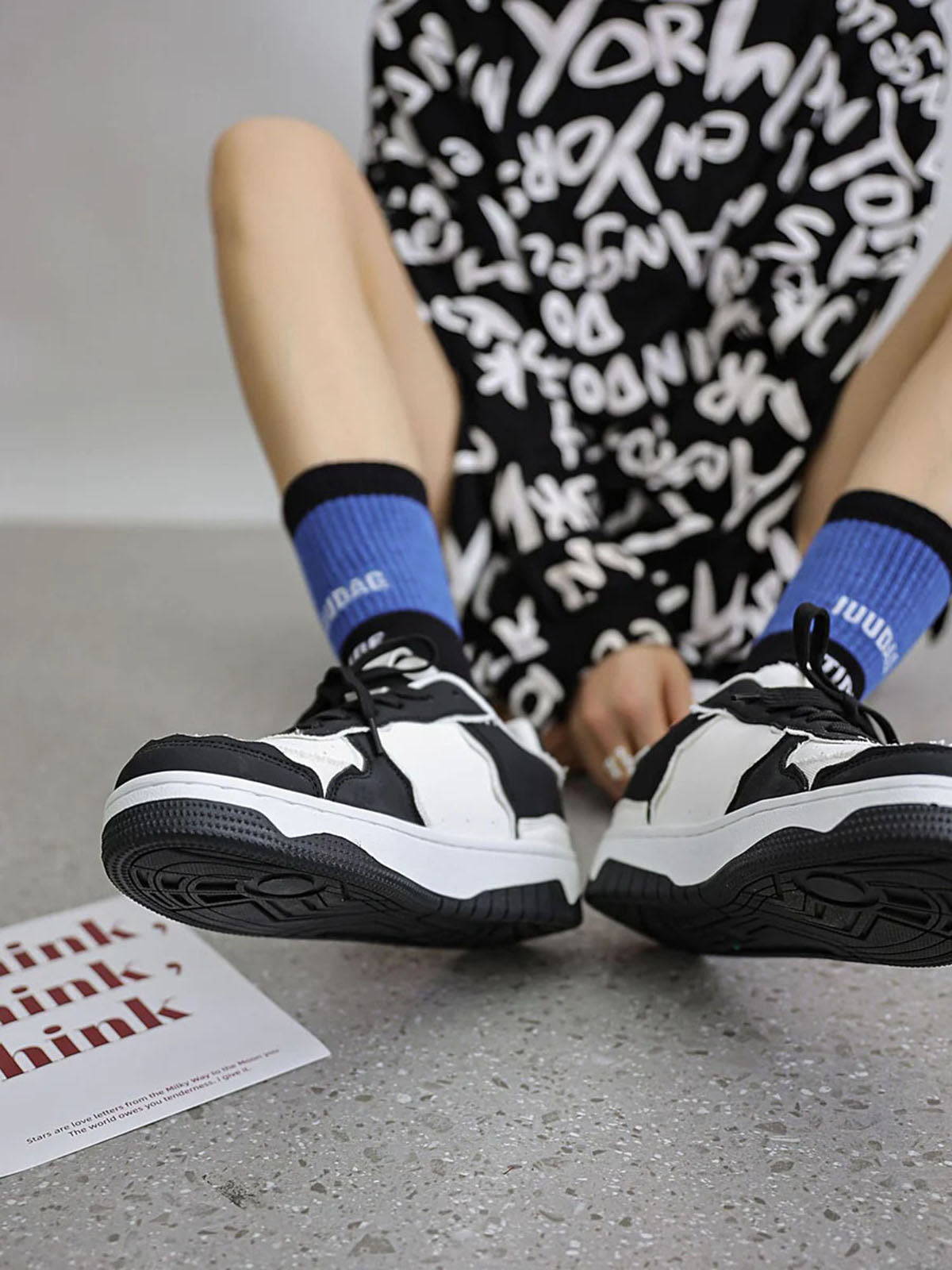 Thesupermade High Street Black And White Board Casual Shoes -1554 