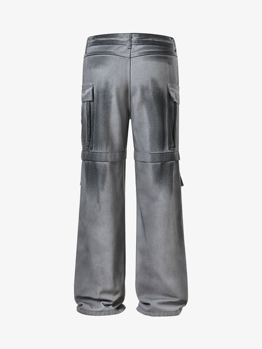 Thesupermade High Street Hip Hop Distressed Washed Work Jeans 