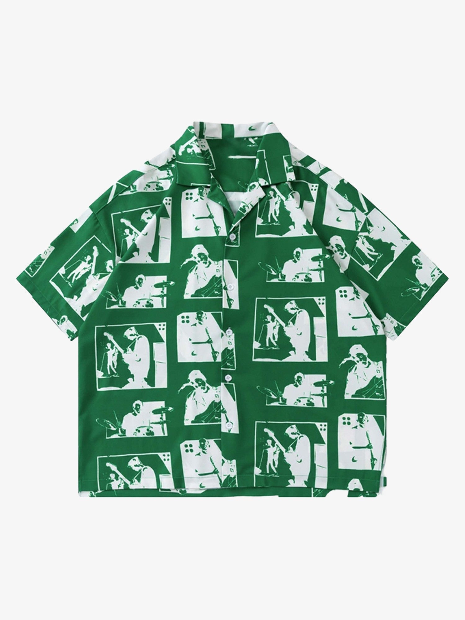 Thesupermade Portrait Pattern Short-sleeved Shirt 