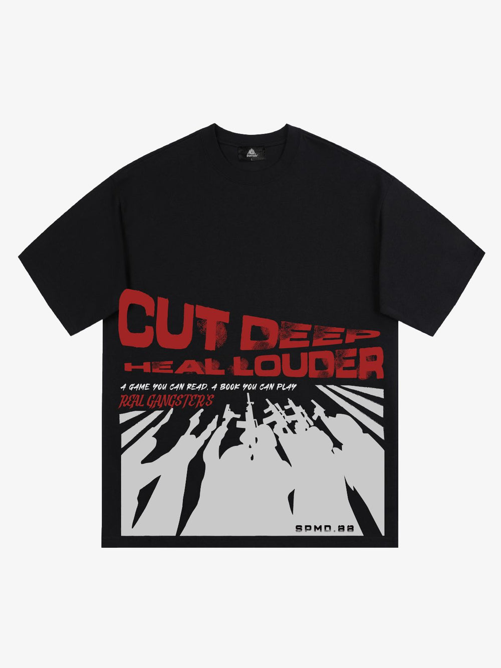 Original Cut Deep Graphic Print T-Shirt 