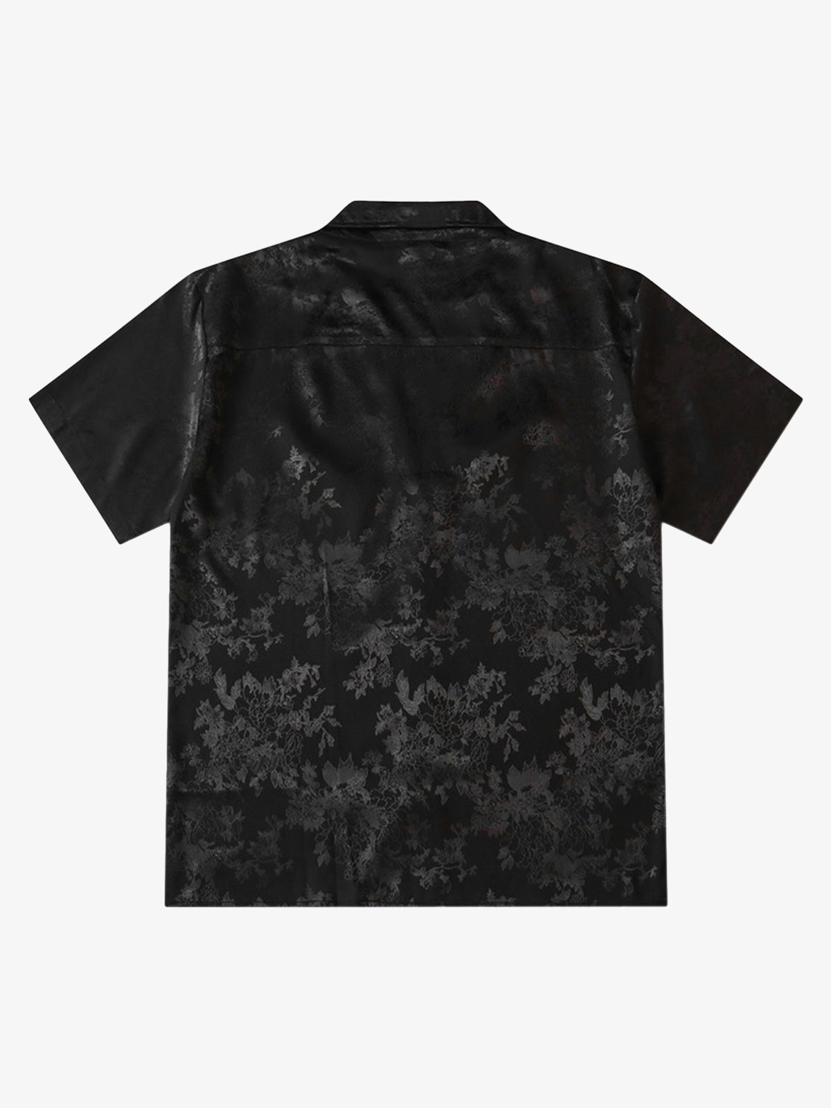 Thesupermade Leaves Pattern  Black Vintage Shirts 