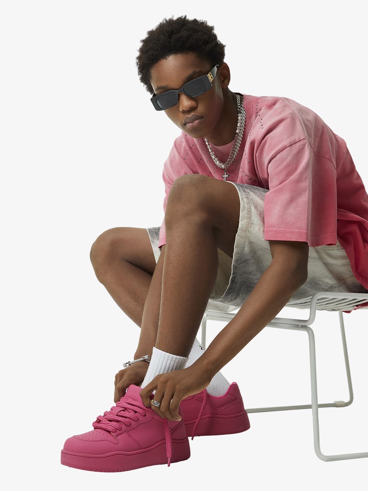 Thesupermade Chunky Sole Street Rap Sneakers 