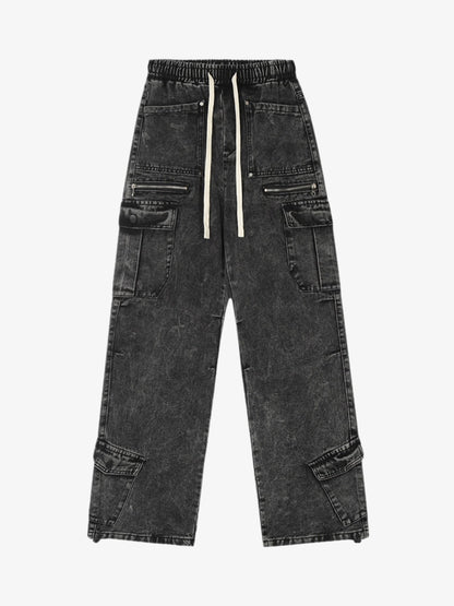 Thesupermade High Street Loose Elastic Waist Drawstring Trousers 