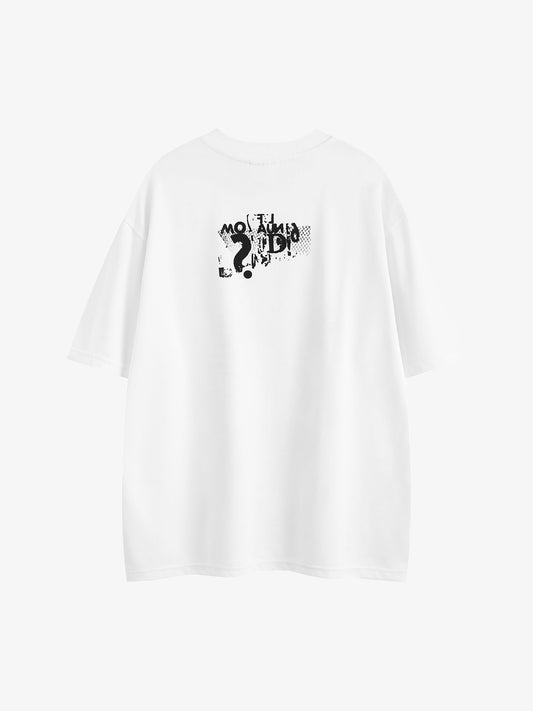 Retro Letter Print Rivet T-shirt 