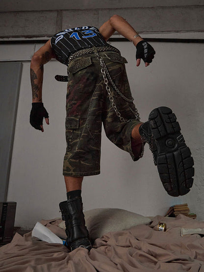 Thesupermade Multi Pockets Camo Jorts 