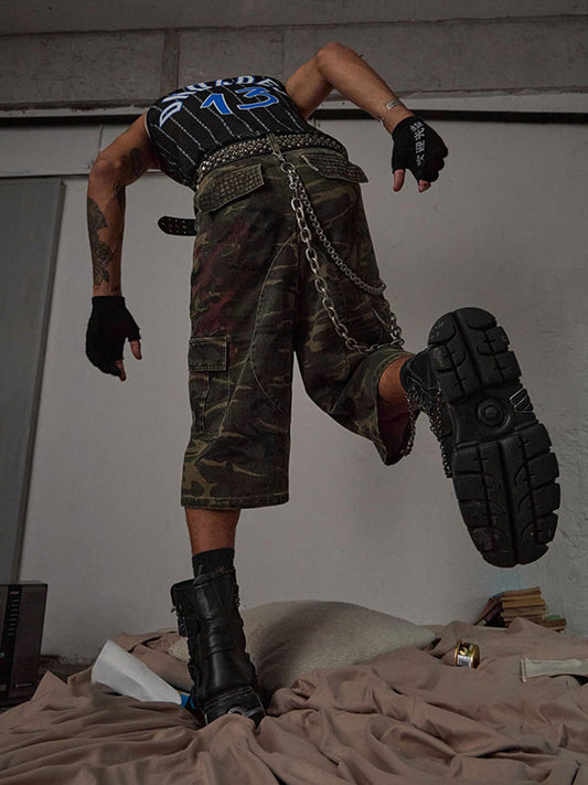 Thesupermade Multi Pockets Camo Jorts 