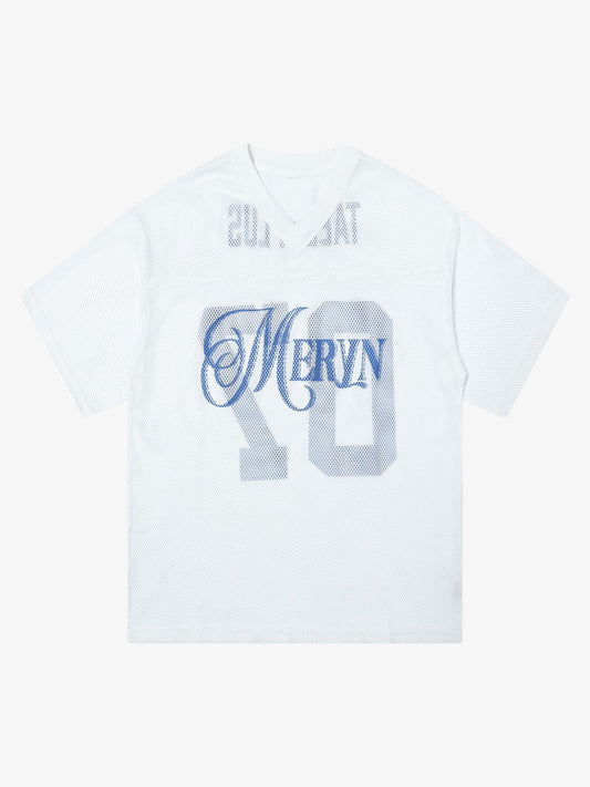 Jersey Mesh Blouse Hollow T-shirt 